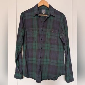 J.Crew Cotton Workshirt, Plaid (Green, Navy)